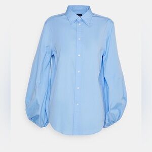 Polo by Ralph Lauren Light Blue Button-Front Dress Shirt, NWT XS